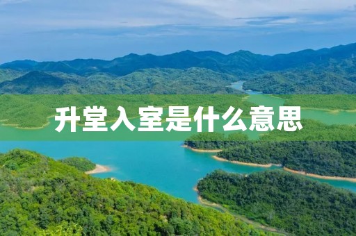 升堂入室是什么意思