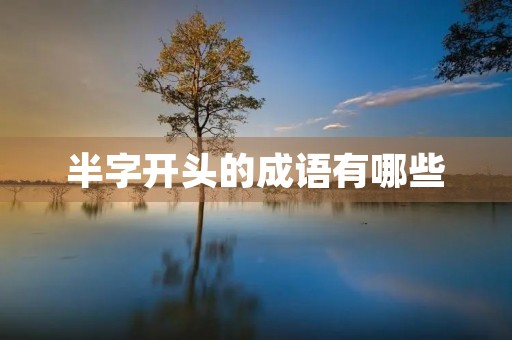 半字开头的成语有哪些