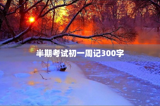 半期考试初一周记300字 半期考试初一周记300字