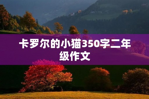 卡罗尔的小猫350字二年级作文