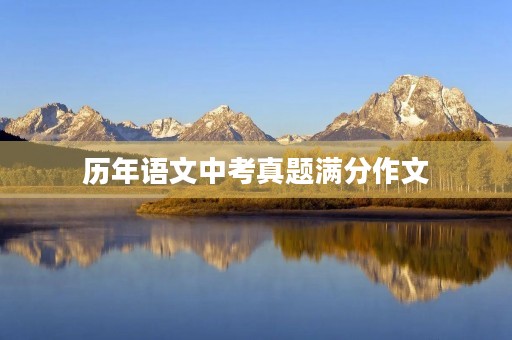 历年语文中考真题满分作文