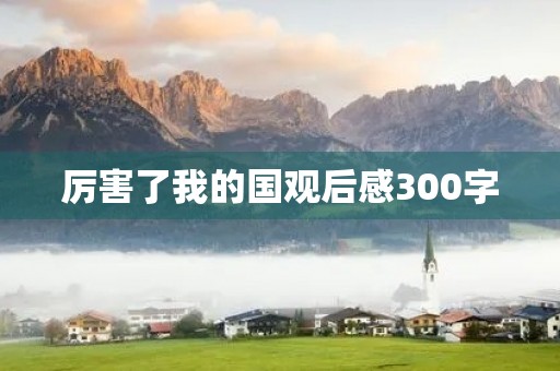 厉害了我的国观后感300字 厉害了我的国观后感300字