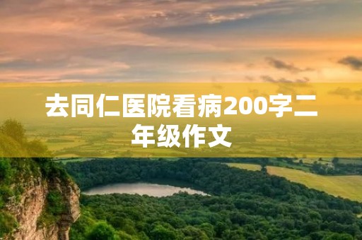 去同仁医院看病200字二年级作文