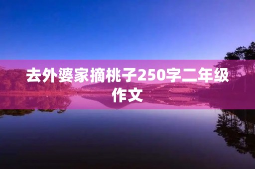 去外婆家摘桃子250字二年级作文
