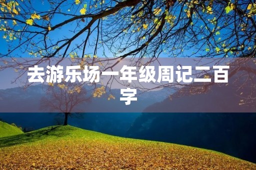 去游乐场一年级周记二百字 去游乐场一年级周记二百字