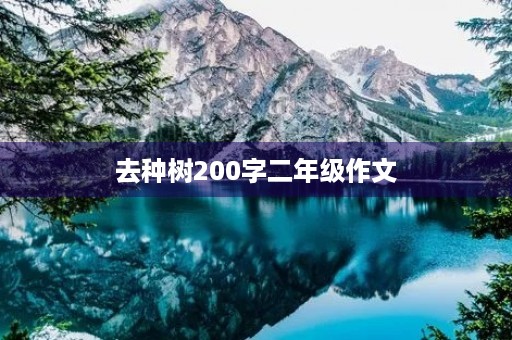 去种树200字二年级作文