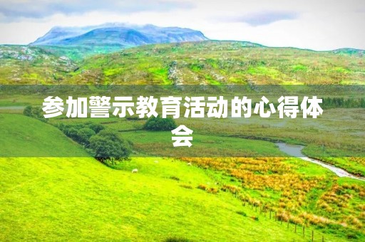 参加警示教育活动的心得体会
