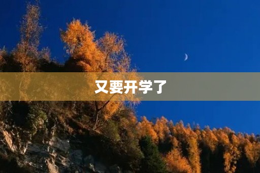 又要开学了 又要开学了