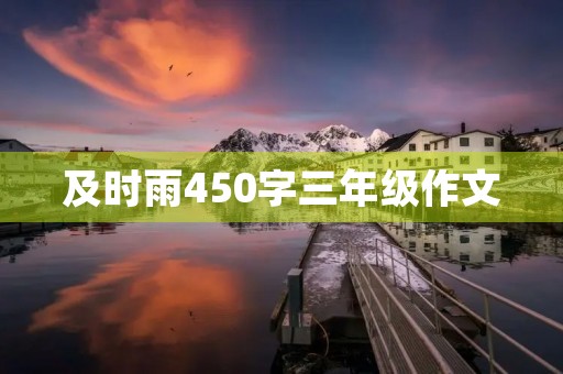 及时雨450字三年级作文