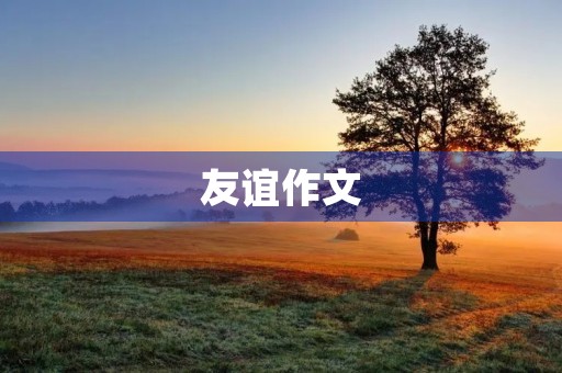 友谊作文 友谊作文