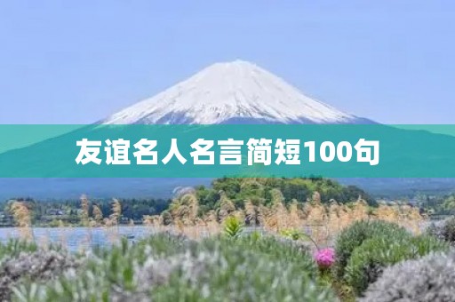 友谊名人名言简短100句(5句关于友谊的诗句)