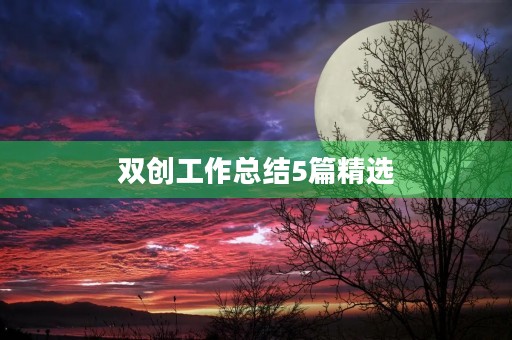 双创工作总结5篇精选