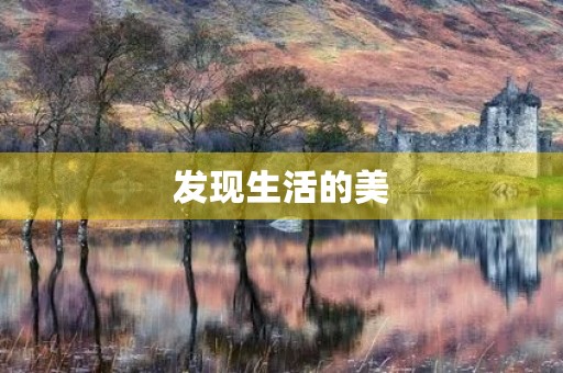 发现生活的美,让我重新燃起对生活的热爱 发现生活的美,让我重新燃起对生活的热爱