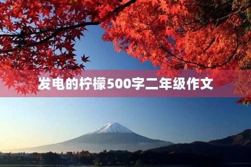 发电的柠檬500字二年级作文