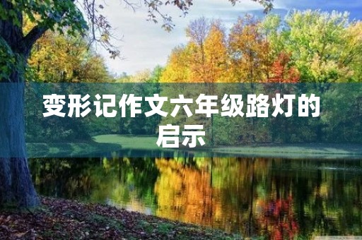 变形记作文六年级路灯的启示