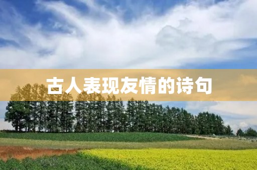 古人表现友情的诗句 古人表现友情的诗句