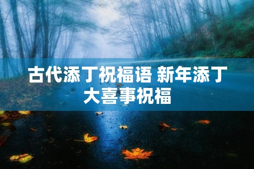 古代添丁祝福语 新年添丁大喜事祝福