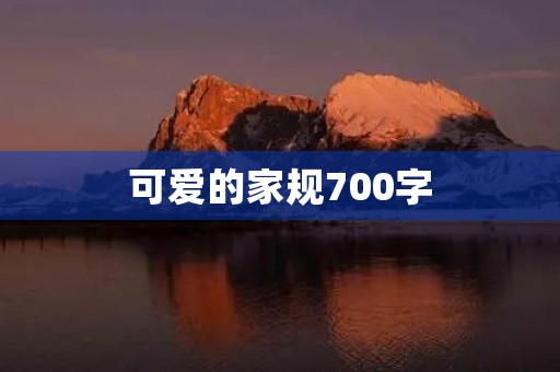 可爱的家规700字 可爱的家规700字