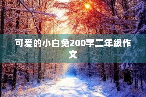 可爱的小白免200字二年级作文