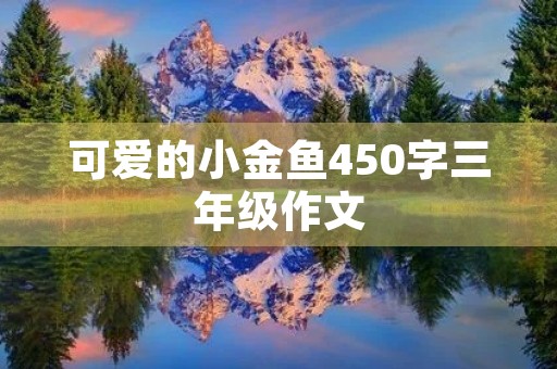 可爱的小金鱼450字三年级作文