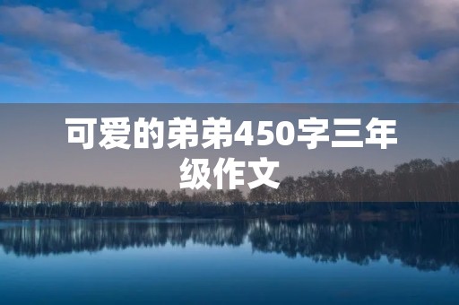 可爱的弟弟450字三年级作文