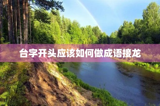 台字开头应该如何做成语接龙