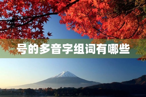 号的多音字组词有哪些(号的多音字) 号的多音字组词有哪些(号的多音字)