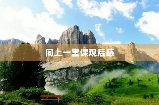 同上一堂课观后感 同上一堂课观后感