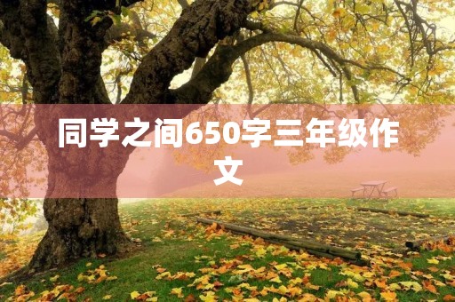 同学之间650字三年级作文 同学之间650字三年级作文