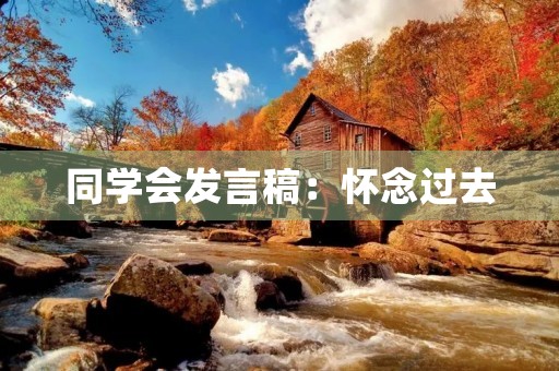 同学会发言稿：怀念过去，迎接未来