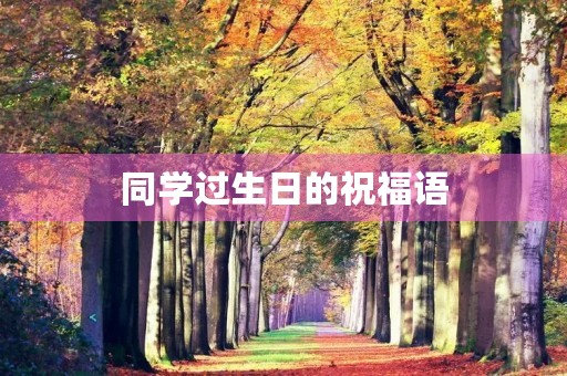 同学过生日的祝福语，老同学生日最暖心短句