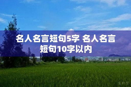 名人名言短句5字 名人名言短句10字以内 名人名言短句5字 名人名言短句10字以内