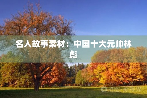 名人故事素材：中国十大元帅林彪