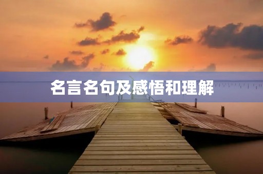 名言名句及感悟和理解(名言名句及感悟和理解100字) 名言名句及感悟和理解(名言名句及感悟和理解100字)