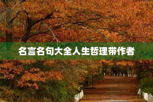 名言名句大全人生哲理带作者,名言名句大全人生哲理带作者名字 名言名句大全人生哲理带作者,名言名句大全人生哲理带作者名字