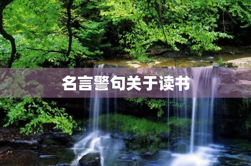 名言警句关于读书，名言警句关于读书的名言警句
