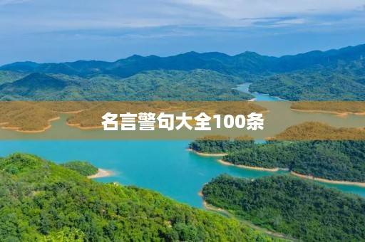 名言警句大全100条，名言警句大全100条加出处
