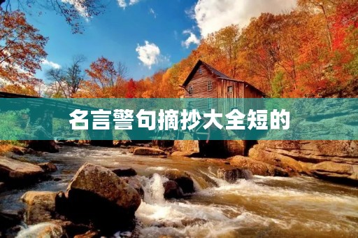名言警句摘抄大全短的,名言警句摘抄大全短的5字 名言警句摘抄大全短的,名言警句摘抄大全短的5字