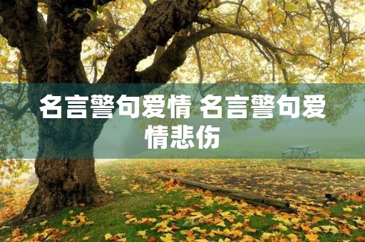 名言警句爱情 名言警句爱情悲伤 名言警句爱情 名言警句爱情悲伤