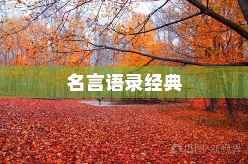 名言语录经典(名言语录经典书籍) 名言语录经典(名言语录经典书籍)