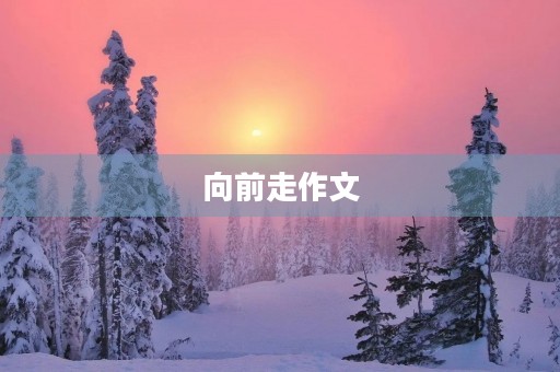 向前走作文 向前走作文