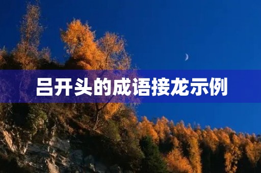 吕开头的成语接龙示例