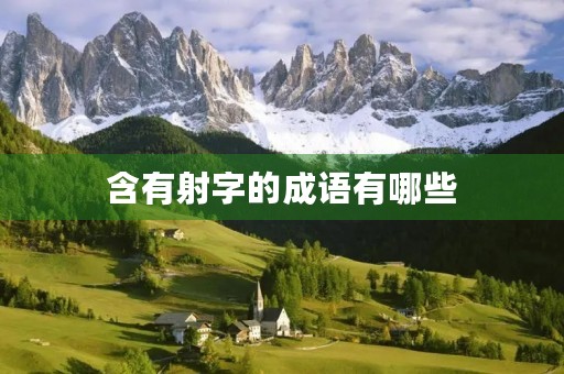 含有射字的成语有哪些