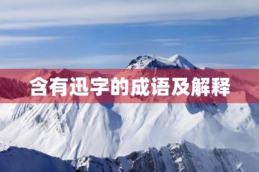 含有迅字的成语及解释 含有迅字的成语及解释