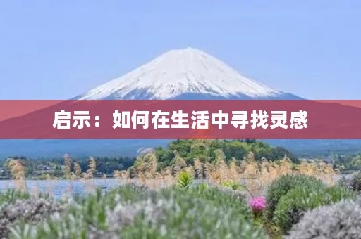 启示:如何在生活中寻找灵感 启示:如何在生活中寻找灵感