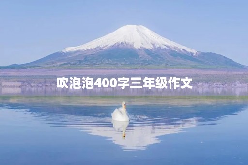 吹泡泡400字三年级作文