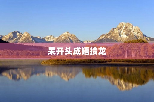 呆开头成语接龙