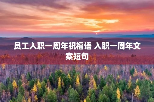 员工入职一周年祝福语 入职一周年文案短句