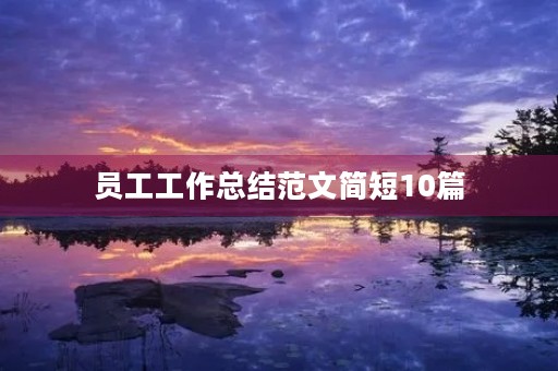 员工工作总结范文简短10篇