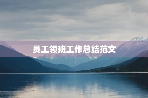 员工领班工作总结范文